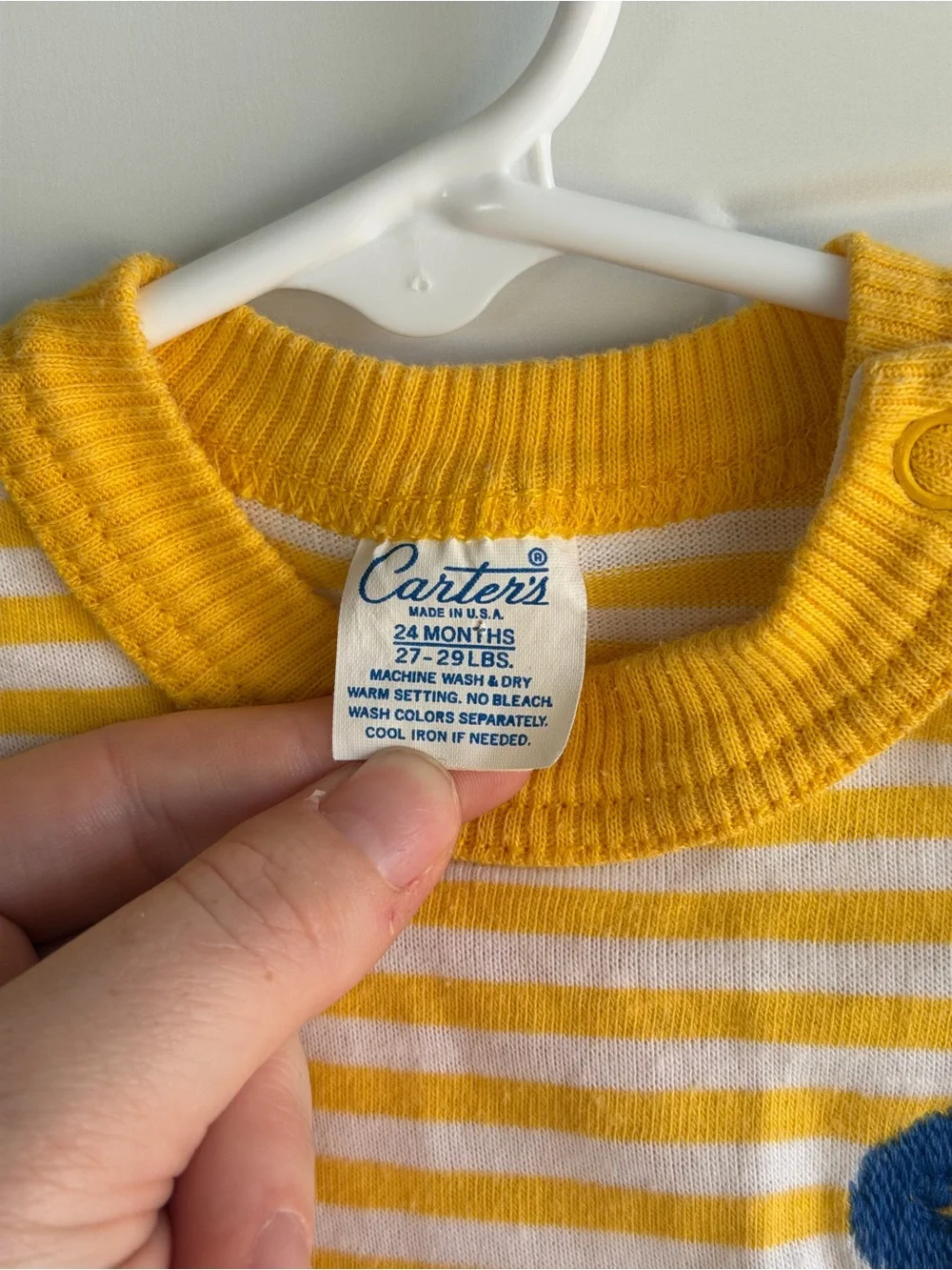 vintage 1970s Carter's baby overalls romper jumpsuit size 24m